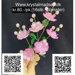 lav selv blomster-9s, fv. Bl. lysrd, lilla, pink, rd. 16 blomster. 