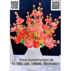 Lav selv blomster-11xl. Fv. Pink, lilla, bl, lysrd, rd. 48stk. Blomster.