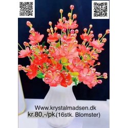 lav selv blomster-9s, fv. Bl. lysrd, lilla, pink, rd. 16 blomster. 