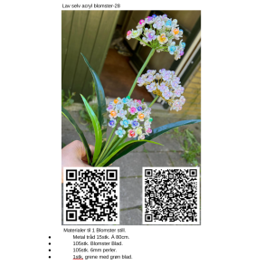 lav selv acryl blomster-28. Pakning til 3 Blomsterś hoved