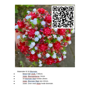 Lav selv acryl blomster-36rd, pakning til 16stk. blomster