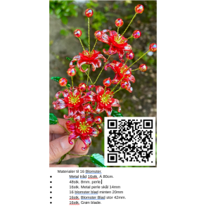 Lav selv blomster-20rd, pakning til 16stk. blomster