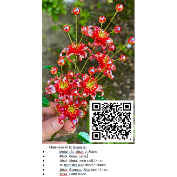 Lav selv blomster-20rd, pakning til 16stk. blomster