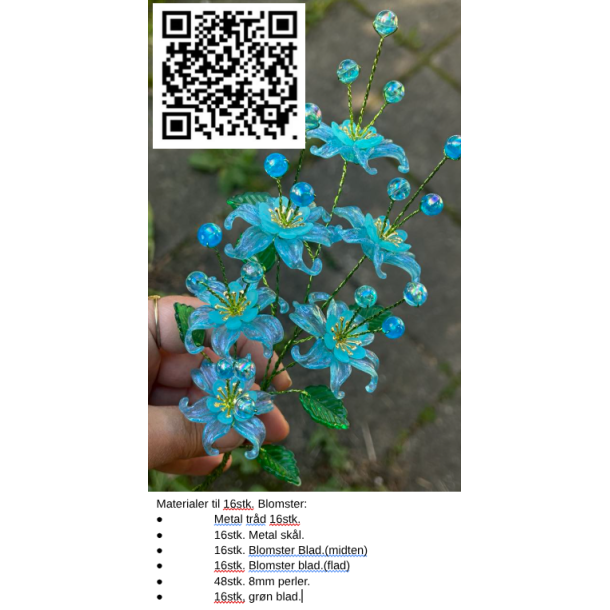 Lav selv blomster-20bl, pakning til 16stk. blomster