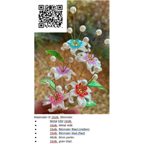 Lav selv blomster-20hvid, pakning til 16stk. blomster