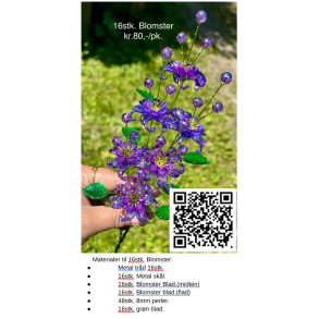 lav selv blomster-20, fv.lilla . 16blomster. 