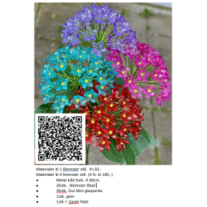 lav selv akryl blomster-42, fv. Bl, rd, pink. lilla