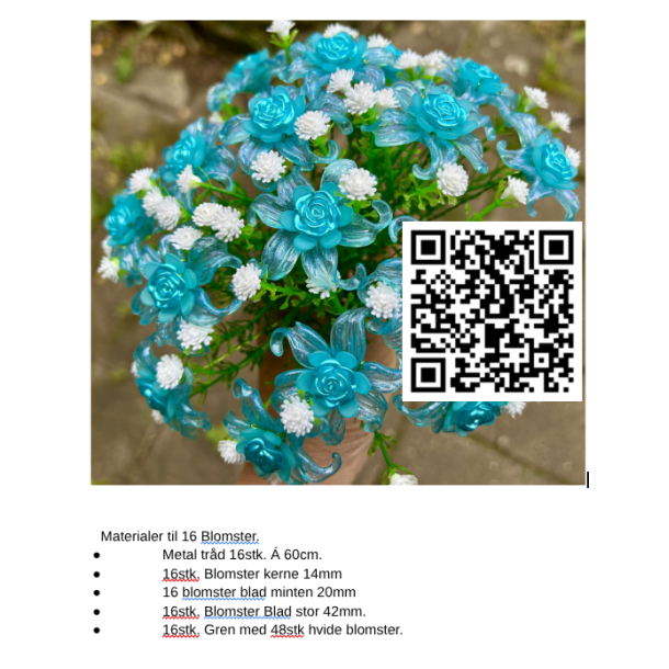 Lav selv acryl blomster-36bl, 16tk. blomster