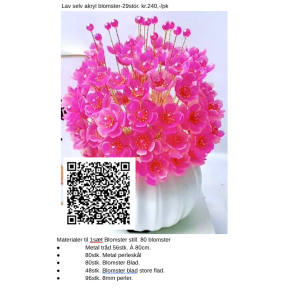 lav selv akryl blomster-29, 80stk.