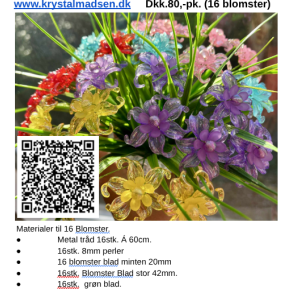 lav selv blomster-7, Blanding fv. 16stk. blomster.