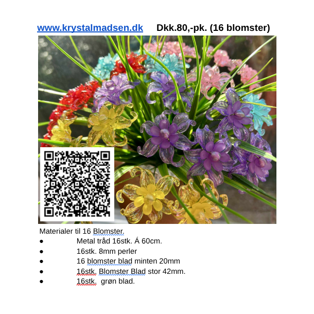 lav selv blomster-7, Blanding fv. 16stk. blomster.