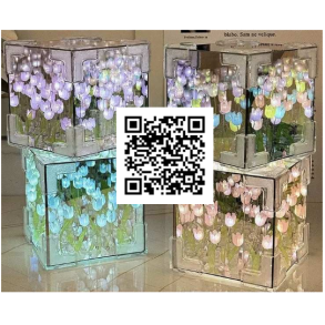 Lav selv lyskasse med blomster. Knapcellebatterier