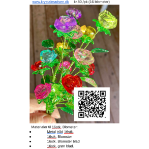 lav selv blomster-5, Fv. Blanding. pakning til 16stk. Blomster. 