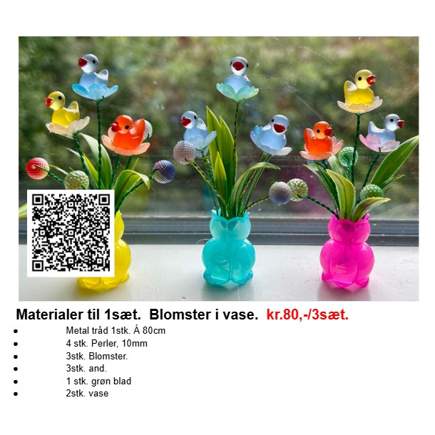 Lav selv blomster-1, kr.80,-/pk (3stk.)