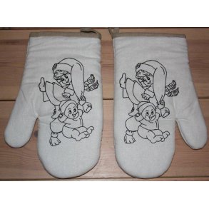 ptrykt jule grillehansker