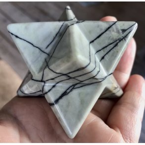 Picasso jaspis makaba stjerne 5x5cm. 