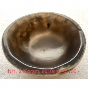 Natur poleret agat skåle