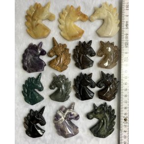 Mineralsten enhjørning 2x5cm