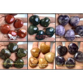 mineralsten hjerte og stjerne.